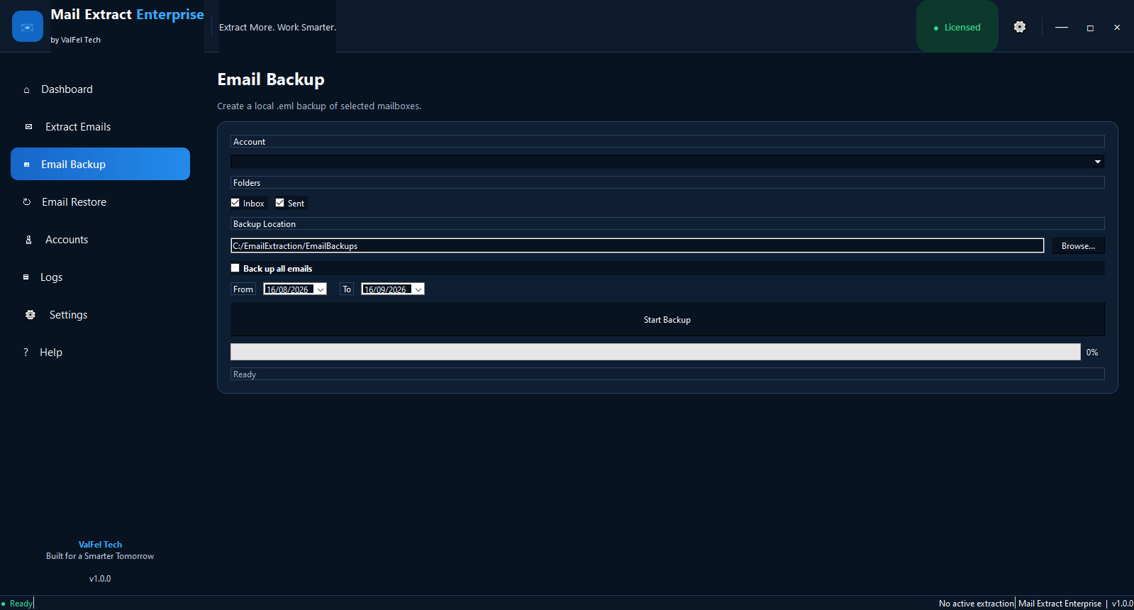 Mail Extract Enterprise Backup and Restore